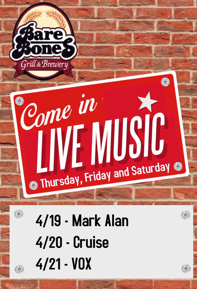 BareBonesGrill's tweet image. Fridays | Live Music begins at 9pm
#HoCo #HoCoMusic #HoCoEvents