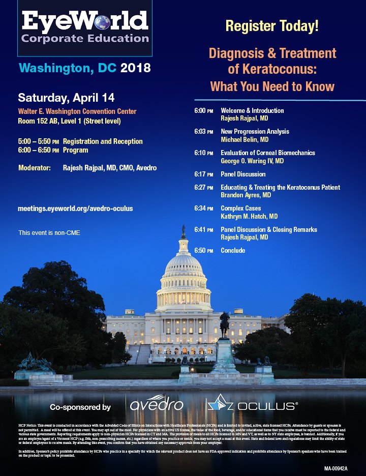 See_Clearly1's tweet photo. It was a remarkable opportunity to listen to Dr. Rajpal speak about the diagnosis and treatment for keratoconus at this year’s annual American Society of Cataract and Refractive Surgery meeting! https://t.co/MEHZSQLEFy