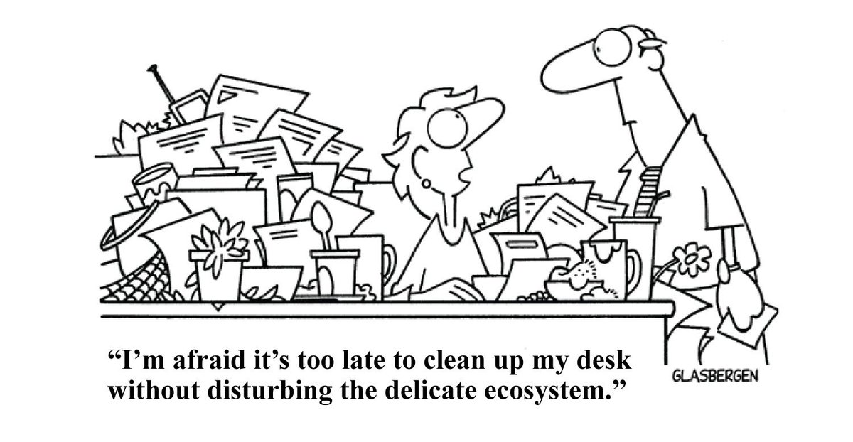 Does your office have anyone like this? 🤔 Check out our latest blog post for tips on implementing an office spring cleaning. bit.ly/2F4crTP

#cleanitup #getorganized #springcleaning