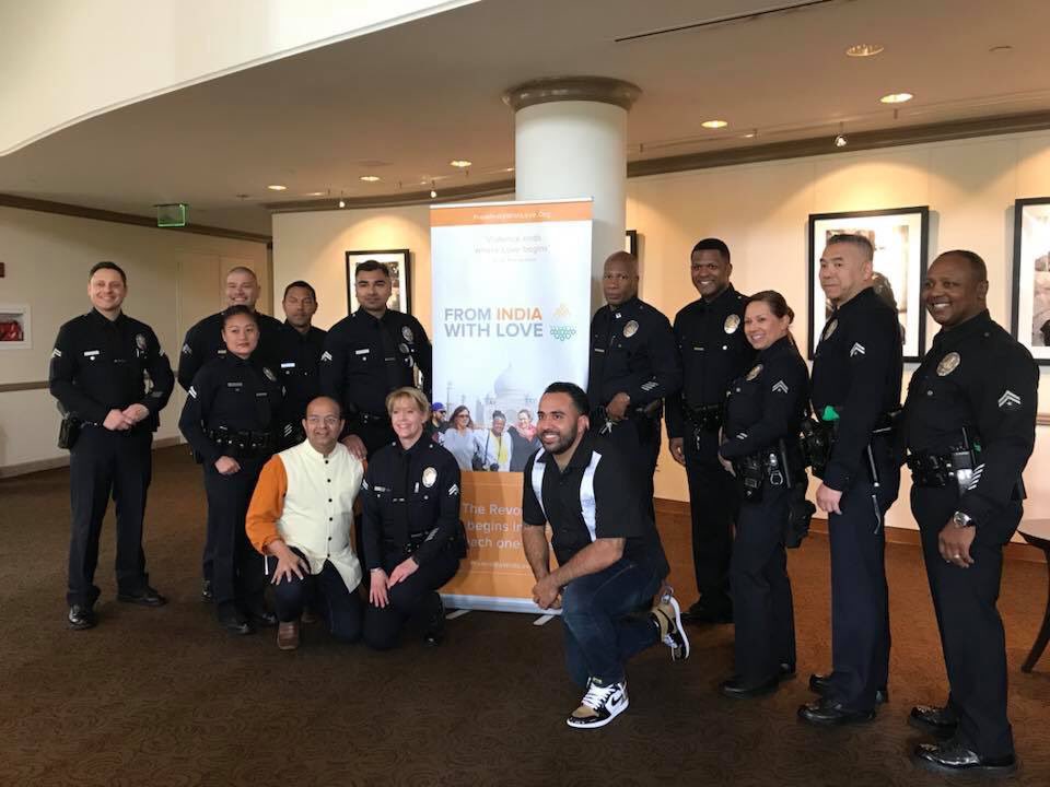 Congrats to @MandarApte108 whose award-winning film #fromindiawithlove was screened at Paramount Studios by @LAPDHQ. @iahv #chooselove #nonviolence