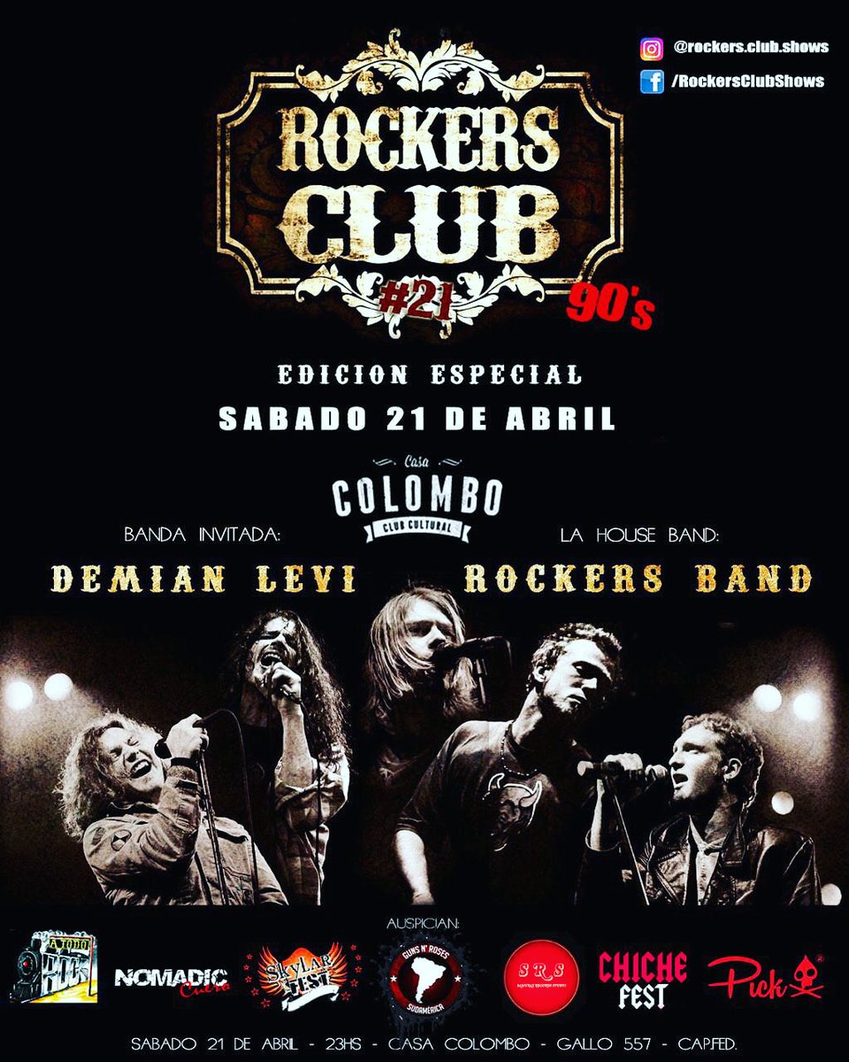 Mañana! Gran Fiesta Rocker edición 90s! No sé la pierdan! #rock #90s #FinDeSemana #fiesta #rock