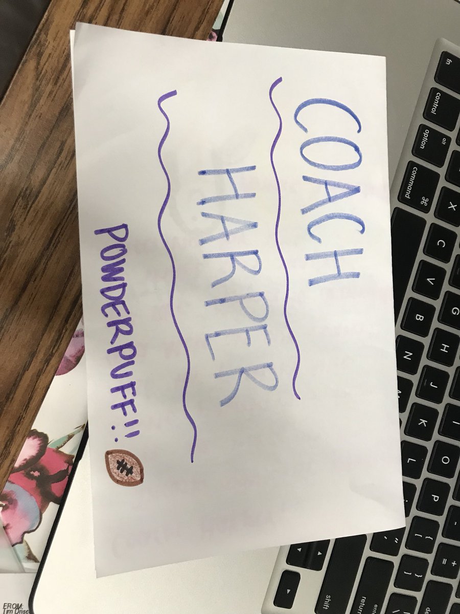 TWeeksGCISD's tweet photo. @kendallmeans_ & Annie are so sweet! They made @CoachHarperBU cookies & a sweet card for all of her efforts to prepare them for their game! #powderfuff #coacheslife #cookies https://t.co/sZnpAu83fS