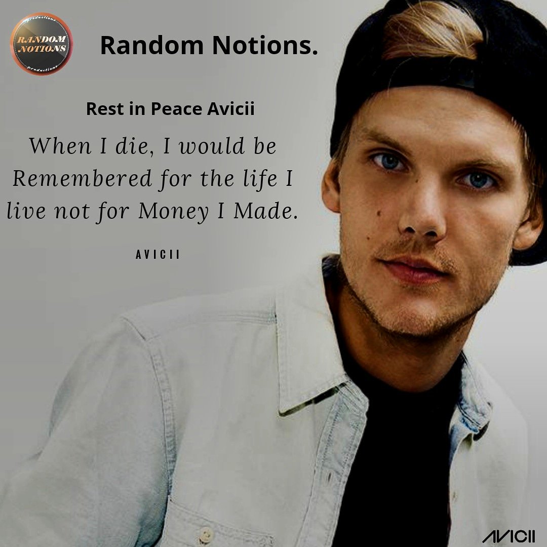randomnotions10's tweet photo. Rip Avicii..One of the Best DJ in the World. We are  all Gonna miss you
#ripavicii #avicii  #djing #Rip #randomnotions #RN https://t.co/zLDhwkBXJK