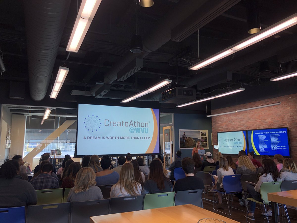 WVUMediaInno's tweet photo. One night. Three nonprofits. These students are ready to go. #CreateAthonWVU #CreatingForACause https://t.co/WTgII8A0AB