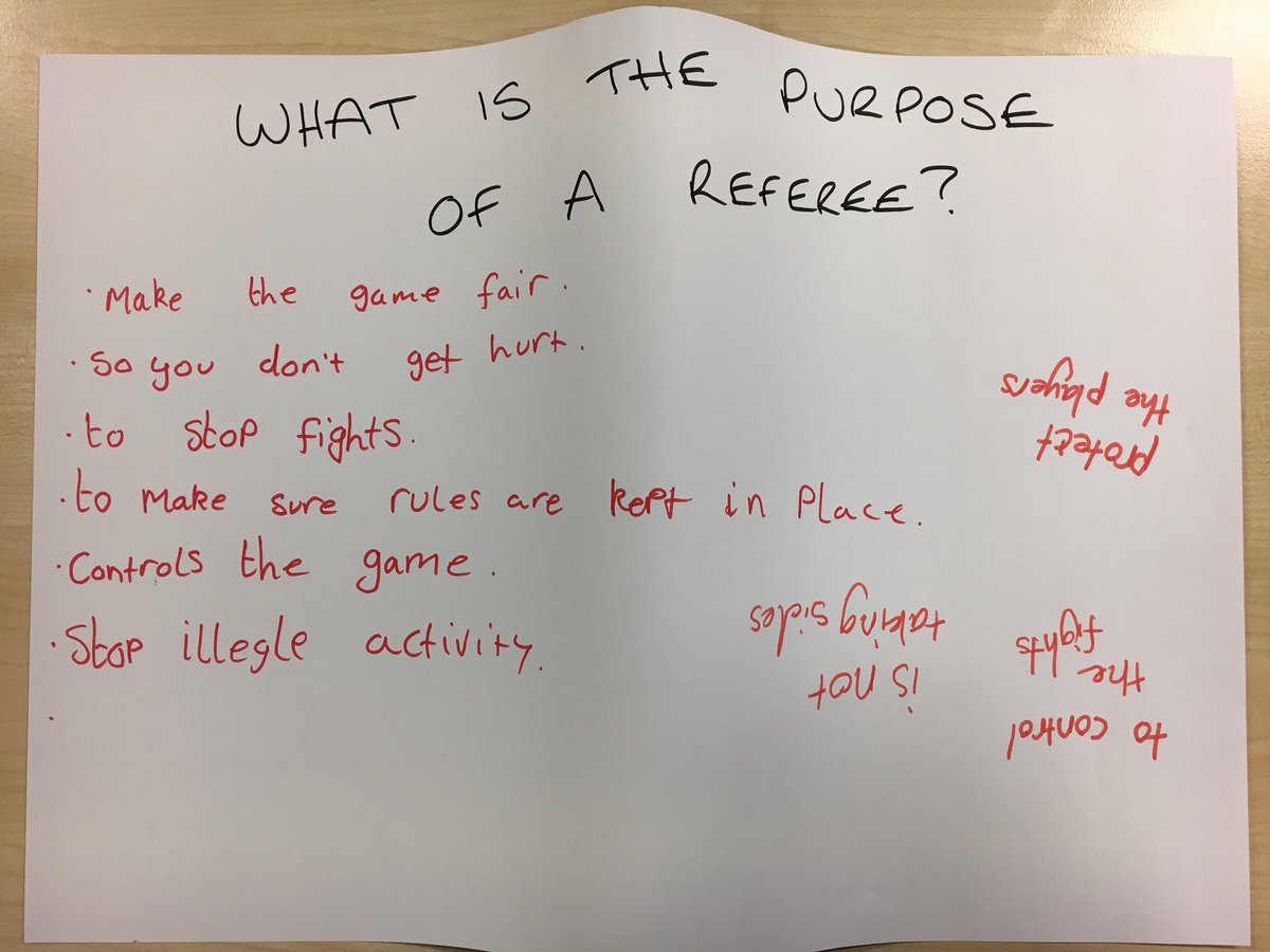 AFCCT's tweet photo. A group of P7’s also took part in a #BetterPlaygroundPlay workshop looking at the role of a Referee, watching clips of refereeing decisions and voted as to whether we agreed with them or not. In the end it was decided a referee’s job is very difficult especially in a playground! https://t.co/kCUdCuIUYj