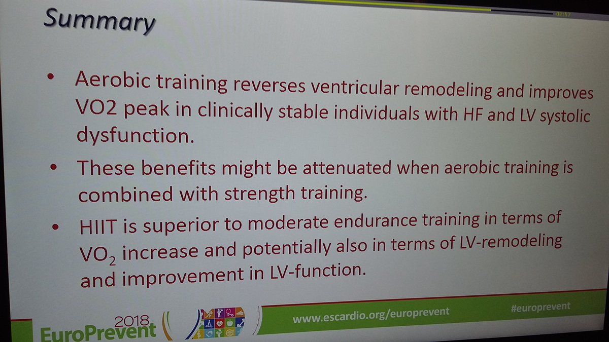 JP Schmid on training intensity at #EuroPrevent : the harder the better?