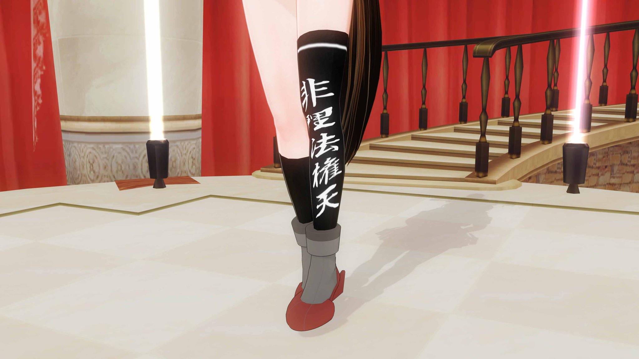 Lilia提督 All甲クリア 大和の非理法権天と書かれたソックスを作成 Twitterとかでは見かけるのに探してもなかったので自作 そして自ロダにうｐしておきます 足を太目にすると隙間が出ますが修正方法が分からないのでそのままです T Co 8oaks1l8ju