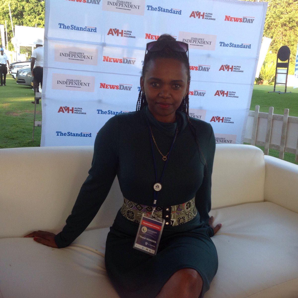 thandimiranda's tweet photo. @GolfZimOpen @TrevorNcube @NewsDayZimbabwe Great day at the AMH stand at the Zimbabwe Open Golf Championship @dedzanku @mshzimbabwe https://t.co/JpNVoLZ75D