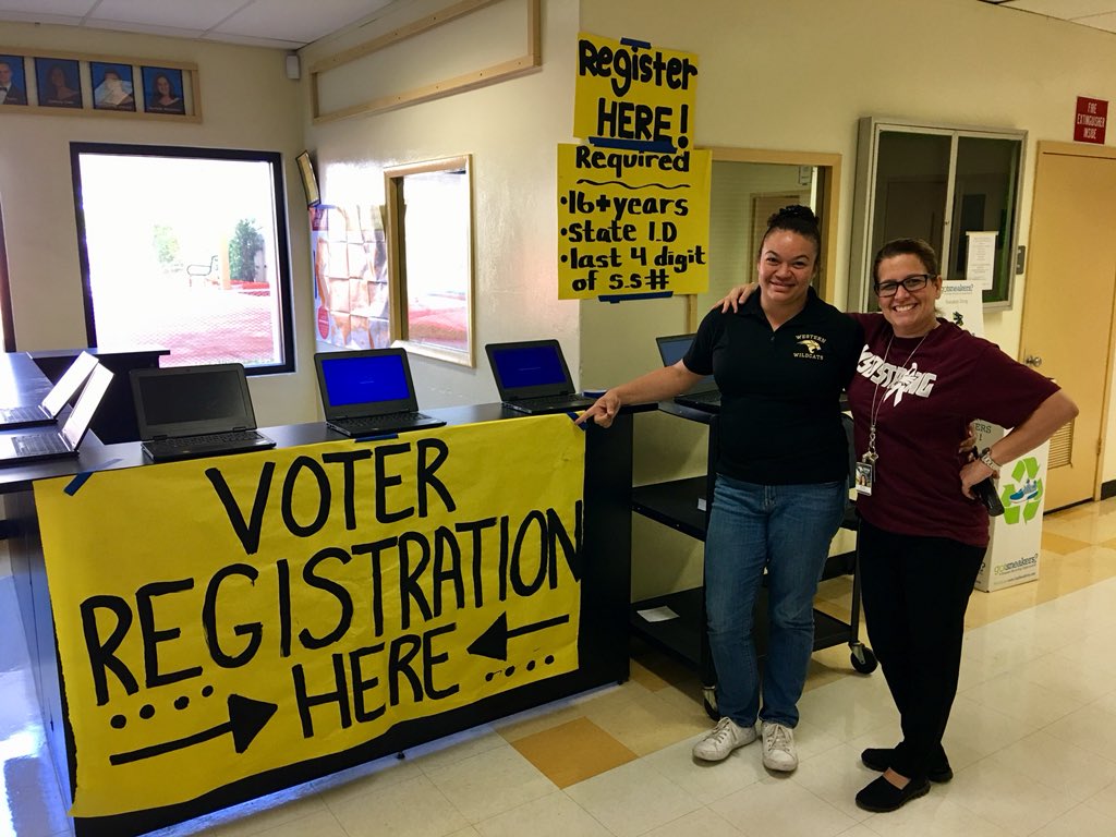 VOTER REGISTRATION During both lunches!!