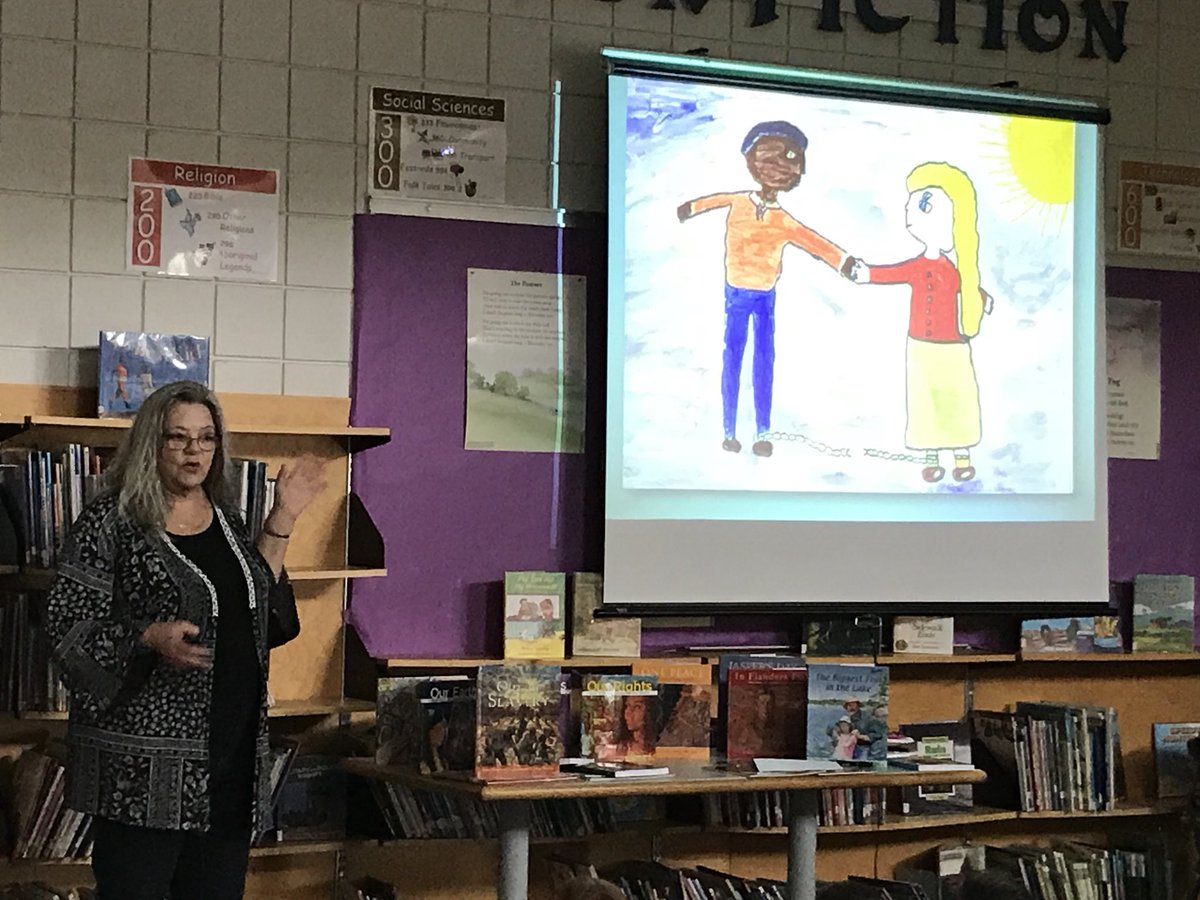 Thank you to Author Janet Wilson for sharing many true stories of young heroes from all around the world. I’m sure you’ve inspired our young people to #MakeADifference. <a href="/LDCSBSchools/">LDCSBSchools</a> Learn more about her and her work at janetwilson.ca.