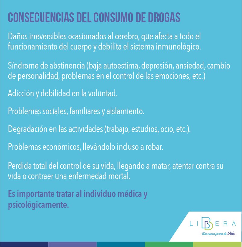 Libbera2's tweet photo. Es mejor decirle no a las drogas y evitar sus consecuencias #NoALasDrogas https://t.co/jereTrUwcu