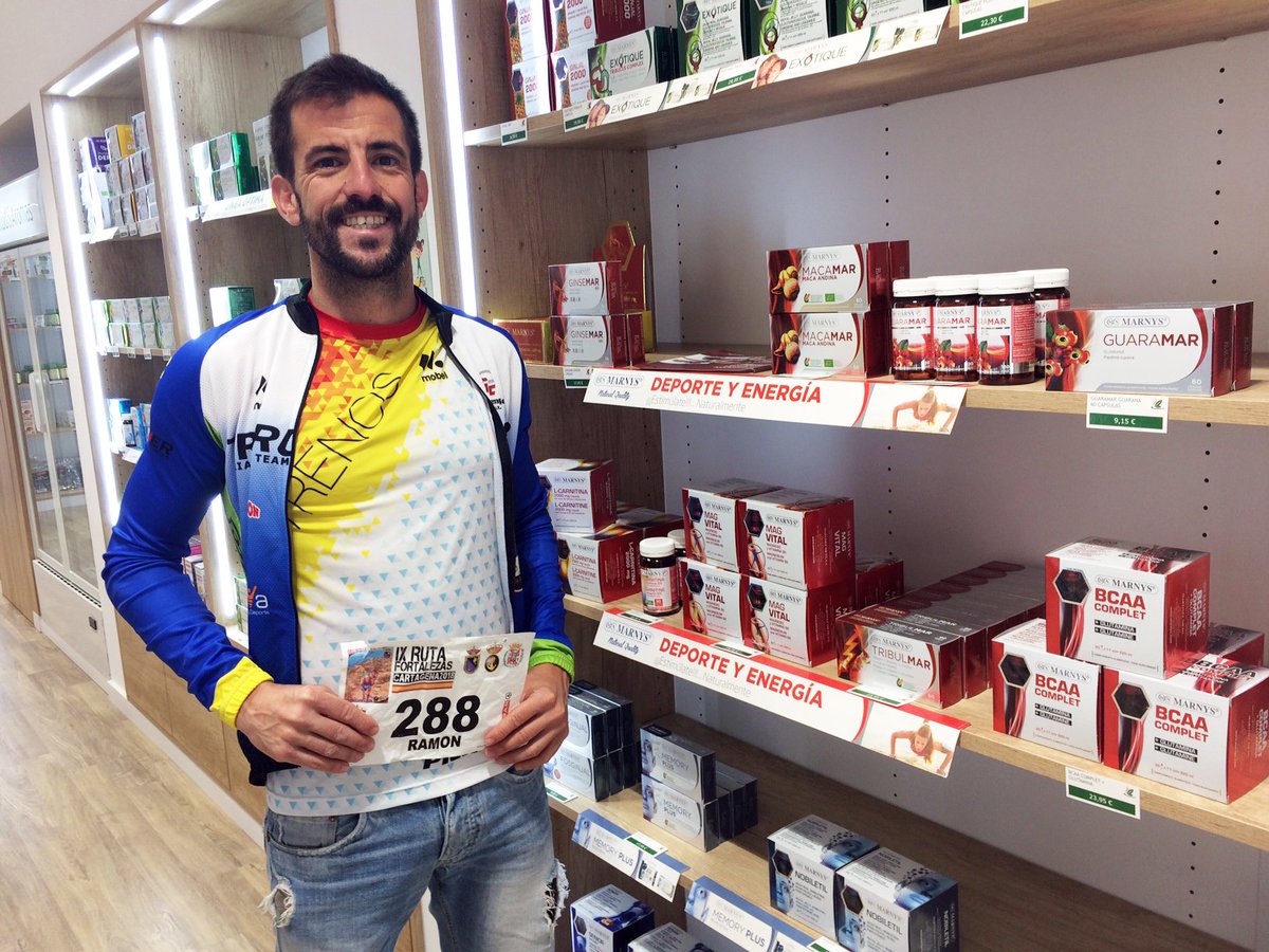 _saludyaromas_'s tweet photo. Hoy hemos recibido a @RAMONNAVARROCAN ganador de la #RutadelasFortalezas 2018 🥇en #SaludyAromas #Cartagena. ¡Enhorabuena campeón!😀

👉¿Participaste en la #RDLF? Llévate la línea de nutrición deportiva @marnyscom con 10% de #descuento presentando tu dorsal. Hasta el 30 de abril https://t.co/gb97aJiZC8