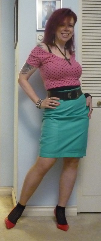 LadiesInLeather's tweet photo. #LeatherSkirt #TurquoiseLeather #LoveLeather #Leather #LinL #LadiesInLeather Credit: #SheliaEphemera https://t.co/m9s4wwFEm5