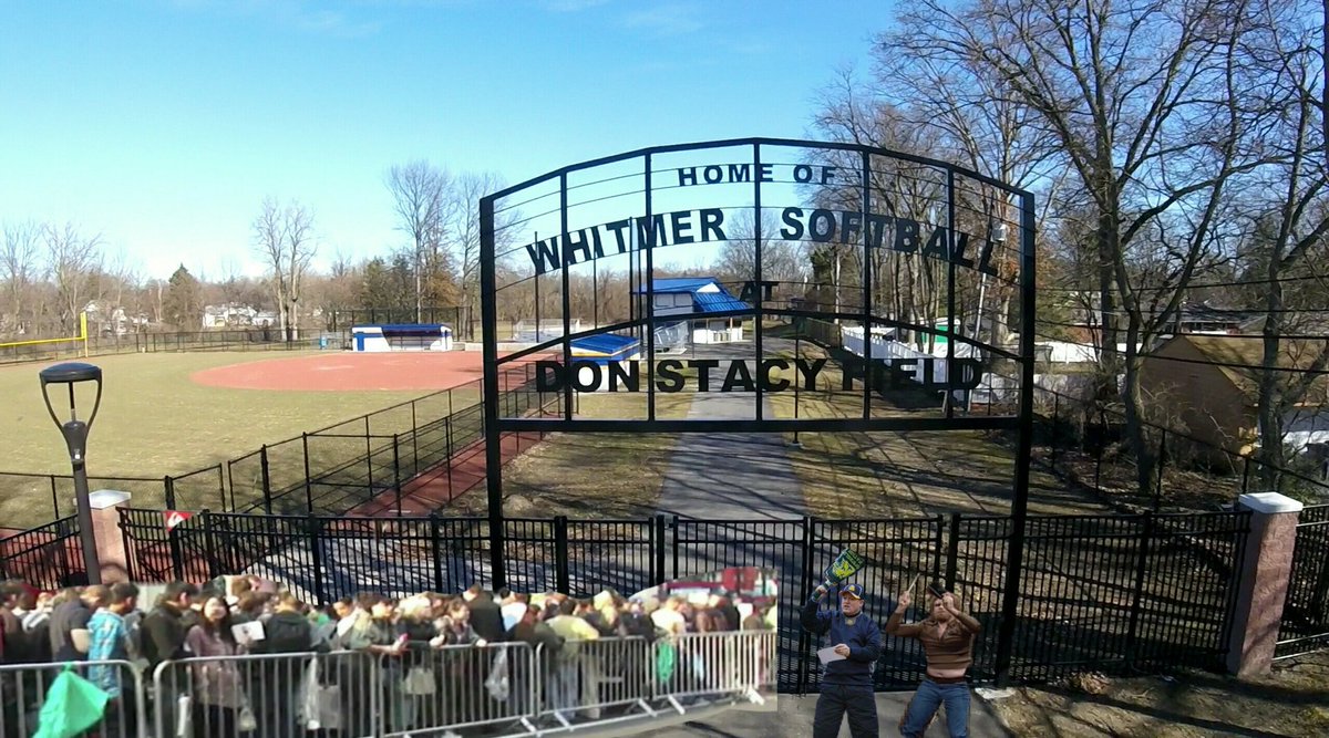 Cowbell_Nation's tweet photo. Actual photo of the crowd building outside of The Cage! This could be the most highly anticipated home game in the history of Whitmer Softball! Don't miss out on this momentous occasion! Clean up those 🐄🕭's and be ready to make some noise! #GrabABell https://t.co/sw3bGpt0Ld