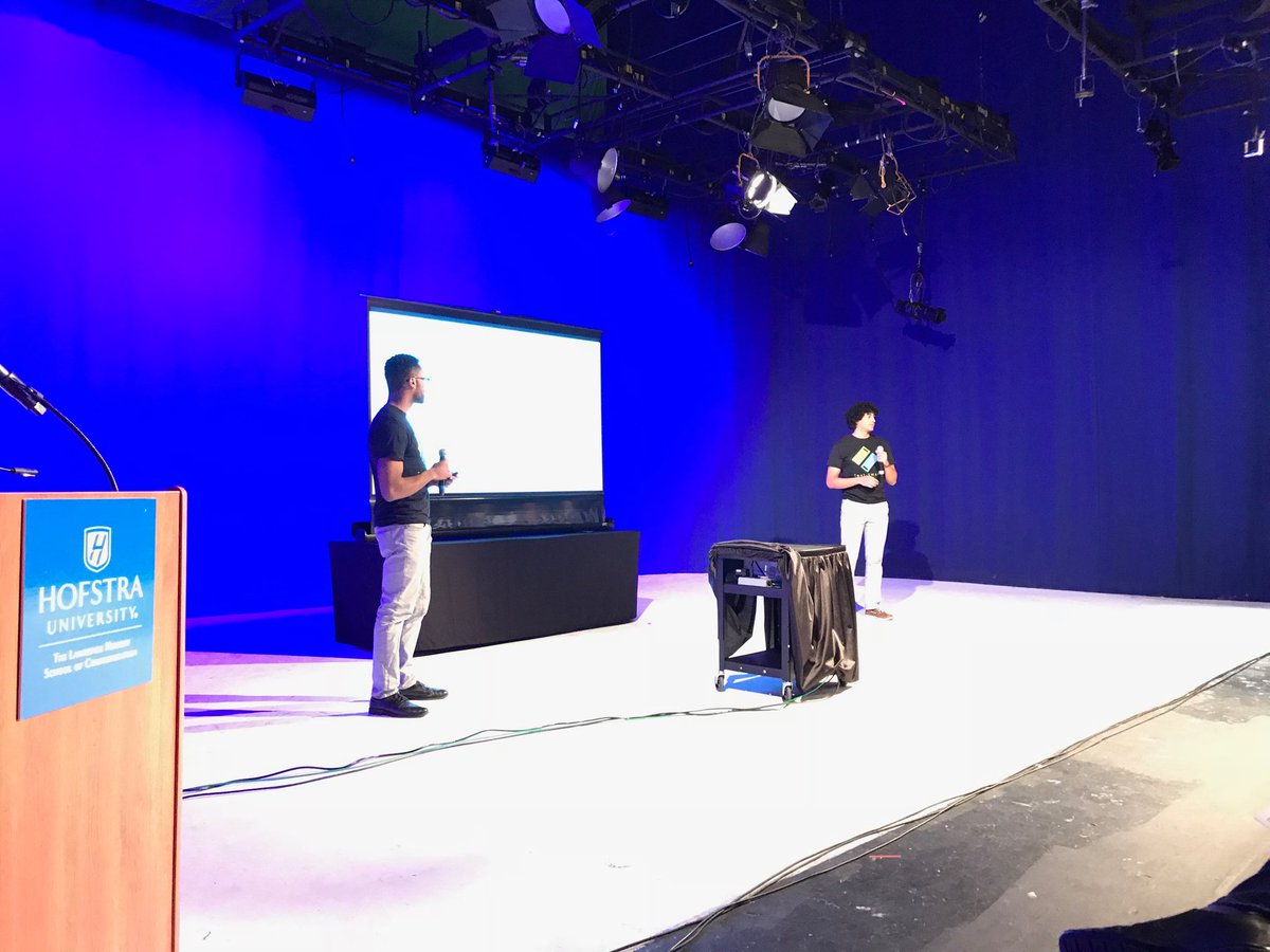 HUideaHub's tweet photo. Next up is the energetic Text-SWAP team - Myles Martinez @HofstraUHCLAS ‘18 and Everett Smith @Frank_G_Zarb ‘15 “Give Text Books, Get Text Books.” #HofDigitalRemedyChallenge https://t.co/FZVfChC0Qh