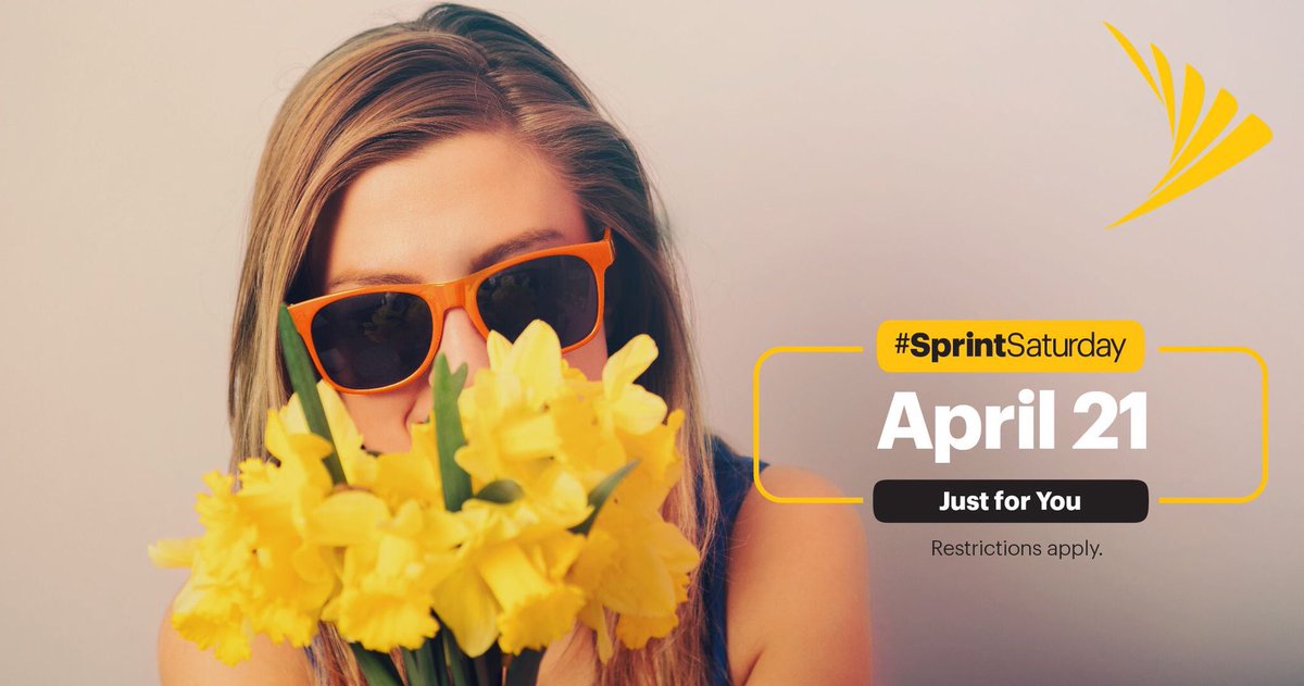 Check out our great promotions on #SprintSaturday April 21st.  Visit your local Sprint store.                             buff.ly/2J2T9k8