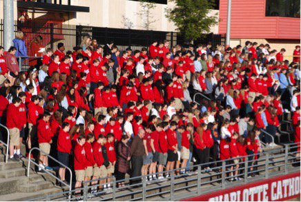 CatholicNewsCLT's tweet photo. Charlotte Catholic students remember Columbine, other school shooting victims during prayer service   @CCHSCougarNews            
https://t.co/703cwPuklx https://t.co/74OAOFkLwn