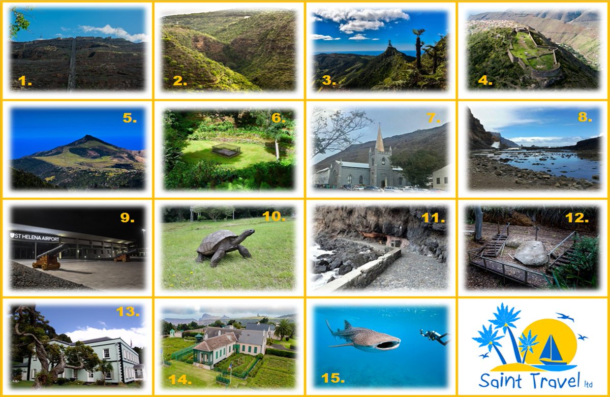 LtdSaint's tweet photo. Here's the Top15 for #7WondersOfStHelena!

#JacobsLadder #HeartShapeWaterfall
#DianasPeak #HighKnollFort #Flagstaff #NapoleonsTomb #StJamesChurch #LotsWifePonds #STHAirport #JonathanTortoise #LemonValley #BellStone #PlantationHse #LongwoodHse #WhaleSharks 

What's your #7Wonders? https://t.co/W3bTpHwYUq