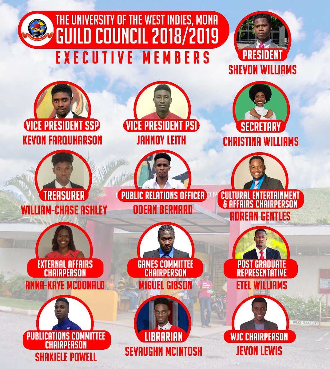 UWIMonaGuild's tweet photo. As the tenure of the 2017/2018 council comes to an end, The University of the West Indies welcomes the 2018/19 Guild Council. 
Slide 👈🏽 to see the representatives. 
#iRepMyGuild #GuildCouncil https://t.co/euwkN3AMeX