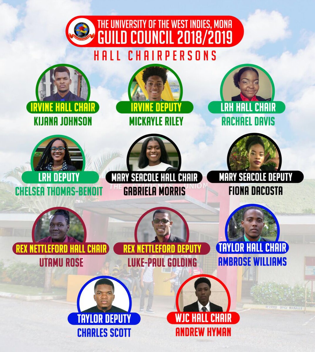 UWIMonaGuild's tweet photo. As the tenure of the 2017/2018 council comes to an end, The University of the West Indies welcomes the 2018/19 Guild Council. 
Slide 👈🏽 to see the representatives. 
#iRepMyGuild #GuildCouncil https://t.co/euwkN3AMeX