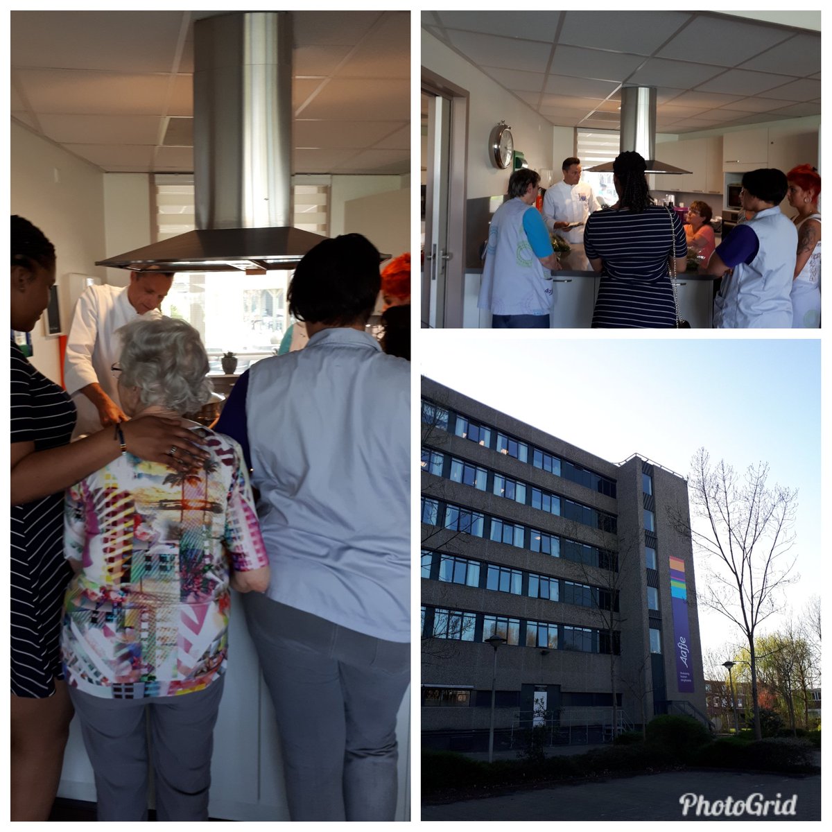 Renske_Senang's tweet photo. Afgelopen week gependeld tussen diverse locaties van @wijzijnvanaafje voor het thema eten &amp; drinken. Ook bewoners zijn benieuwd naar de deskundigheidsbevordering van de gastvrouwen. https://t.co/scg9NiBiPv