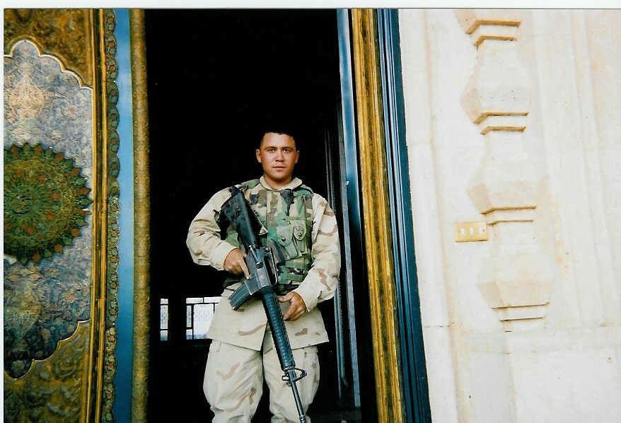 prp3theauthor's tweet photo. April 20, 2003. #TaskForceTripoli is making plans to leave Tikrit. A pic of me in the Presidential palace . #taskforcetripoli #iraq #oif #iraqwar #operationiraqifreedom #2003invasionofiraq #USMC #marines #invasionofiraq #military #veteran #army #airforce #navy #usa #prp3theauthor https://t.co/SQ7vHEhEjJ