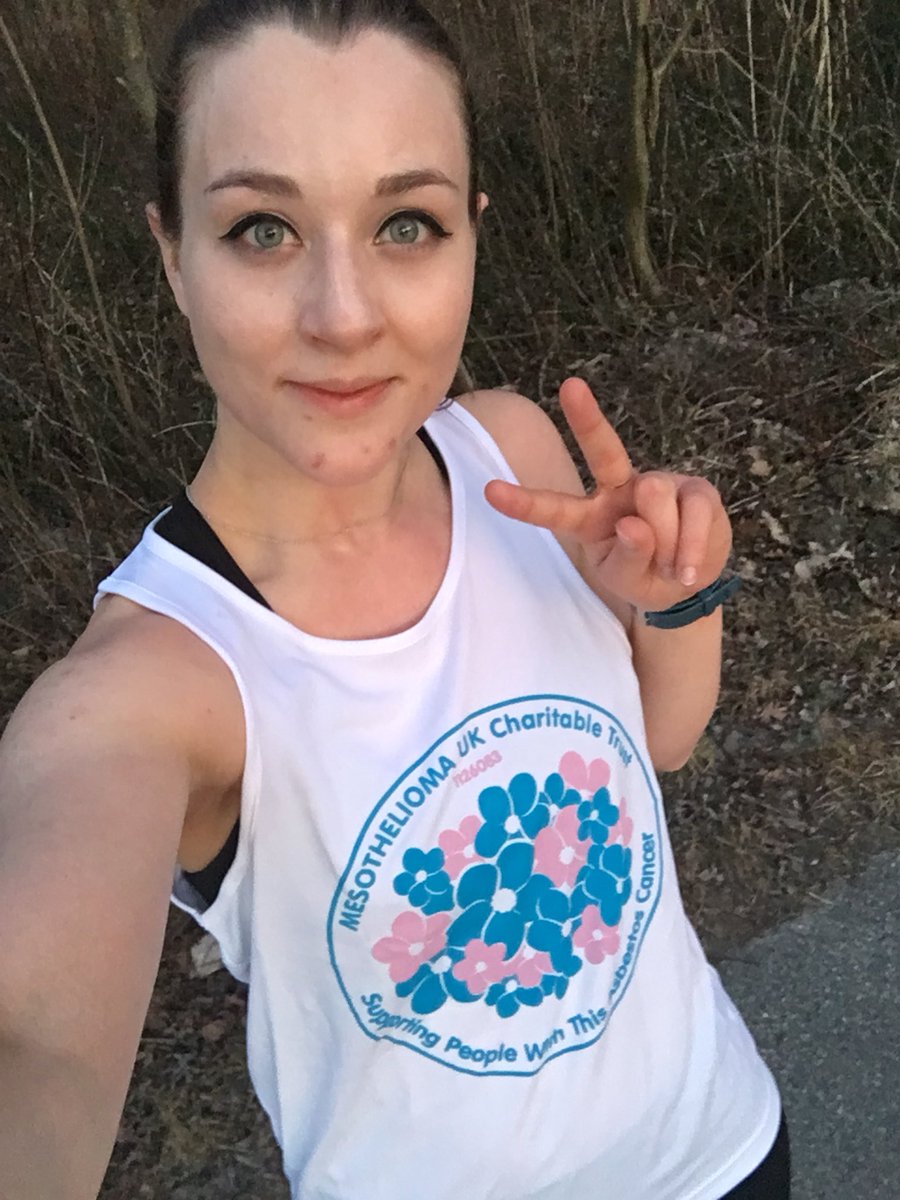 Mesouk's tweet photo. We wish @eugeniaprice lots of luck at the @ABPMarathon on Sunday. Thank you for carrying the names of #mesowarriors past and present - a wonderful way to honour them. https://t.co/cZrn4JmpMw #mesothelioma #marathon #charity #peopleofmesothelioma https://t.co/yy8uOB760U
