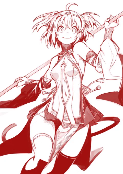忍法三英傑礼装のぐだ子衣装めっちゃ好きって思ってたら割と下絵出来てたでござるの術。 