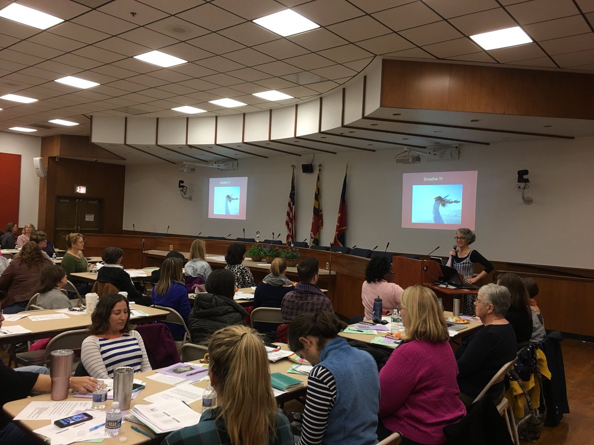 MCPSCounseling's tweet photo. Elementary Counselors receive mindfulness and highly able students presentations at counselor meeting today! https://t.co/Fv90JLWXG5