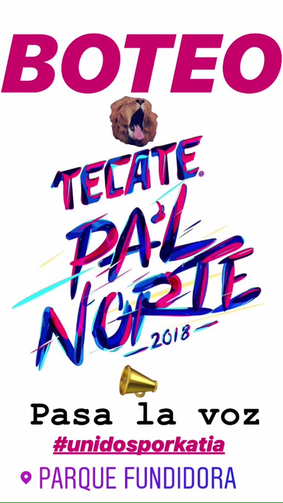 UnidosporKatia's tweet photo. Invito a todos los asistentes de @PalNorteOficial a dejar su granito de arena en el boteo para #unidosporkatia 💜 https://t.co/xLMvJDGgJa