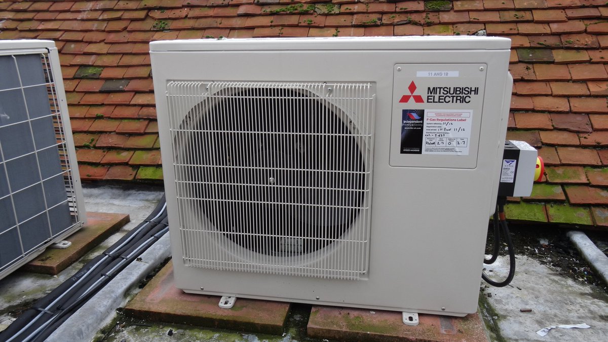 IHandC's tweet photo. What heatwave? The final phase of a 37 air conditioning system replacement completed and commissioned last week. This final phase consisted of 13 @meuk_les systems to replace old, worn out R22 units. A very cool customer indeed. #KeepCoolAndCarryOn #AirConditioning https://t.co/2jsR9wOq25