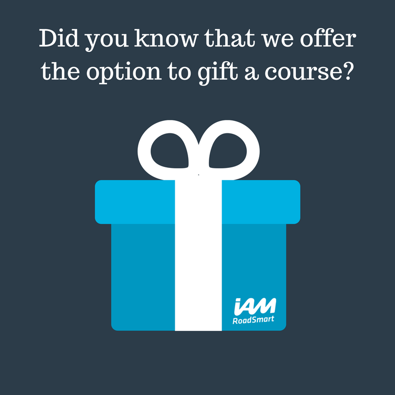 We offer a number of our courses as gift vouchers. So whether you wish to help someone you care about to also benefit from the skills that you learned with us, or you are simply looking for a unique present, then take a look at the gift packs we offer: iamroadsmart.com/courses