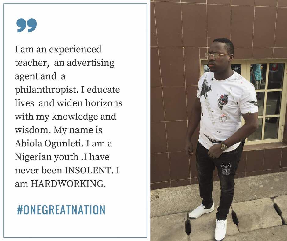 Abiola_OOB's tweet photo. I implore us (YOUTHS), to give short notes about what we do with our PICS in social media platforms to prove we are HARDWORKING and not LAZY!! 💪✊️💪 #IamNotLAZY  #OneGreatNation https://t.co/9dVfBqLdO8