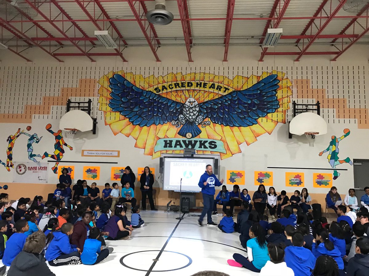 davelln's tweet photo. Principal, Chris Nazar, speaks of love compassion, and equity at Sacred Heart’s “Autism and All Abilities Day”. https://t.co/ZiYKOHEZ4H