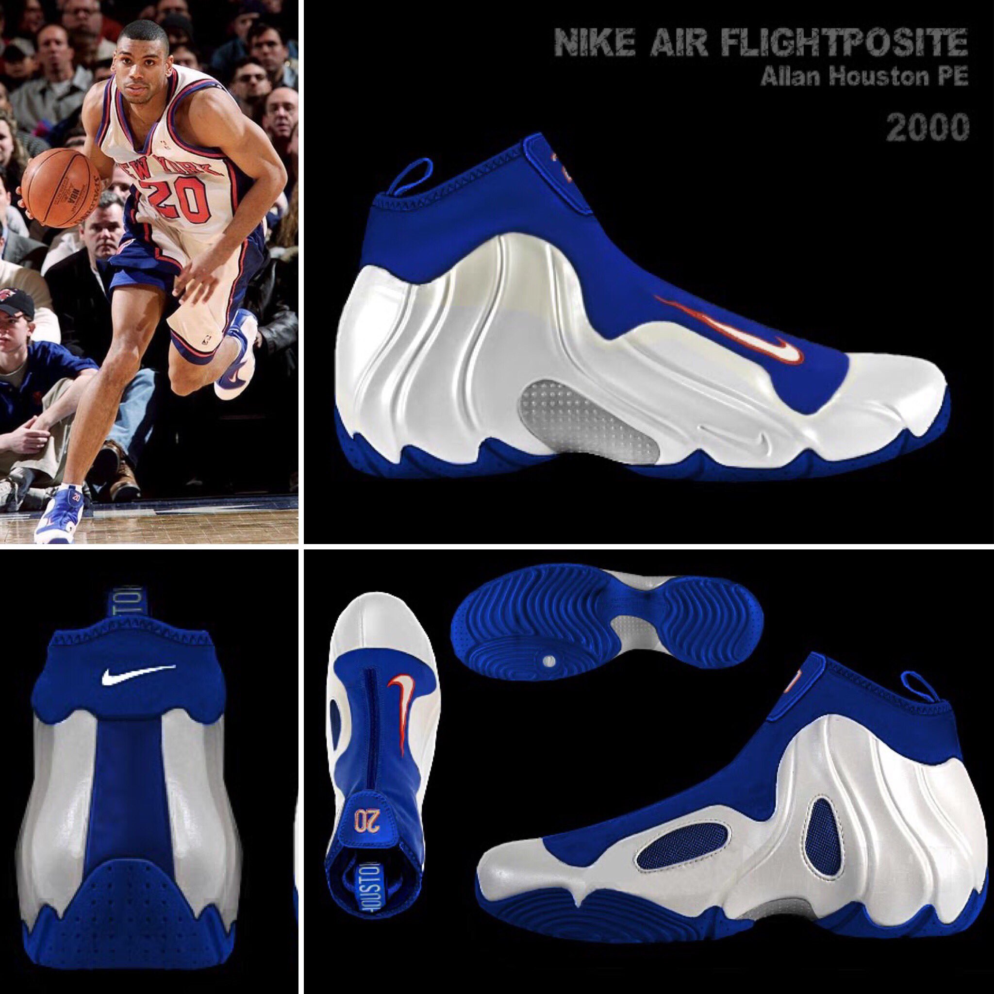 LA ZAPATIPEDIA on X Allan Houston en el All Star Weekend de Oakland 2000 con sus Nike Air Flightposite. Detras se ve a Andres Montes y ADaimiel comentando la retransmision de Canal