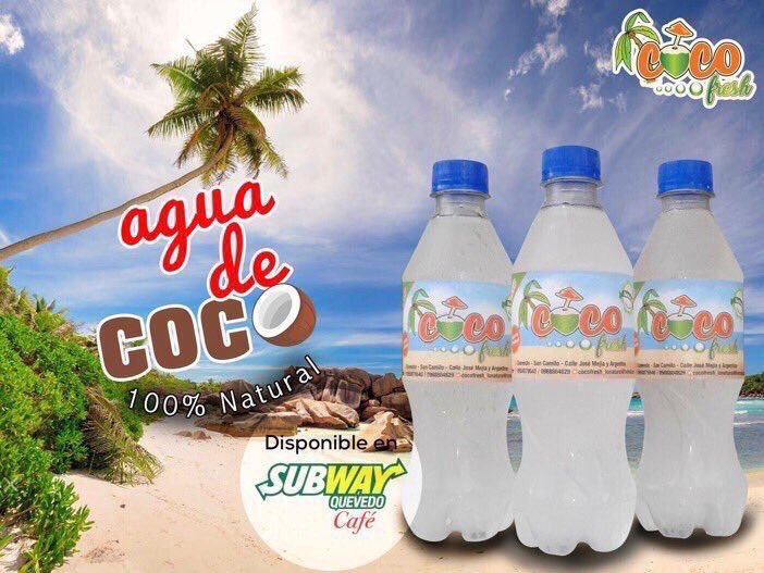 VVPQuevedo's tweet image. En #SubwayQuevedo siempre te daremos razones para continuar visitándonos 💚💛

Para este calor, pide #AguaDeCoco de la marca quevedeña #CocoFresh 🌴

#Abiertos hasta las 10pm⏰en la Planta Baja de @VVPQuevedo