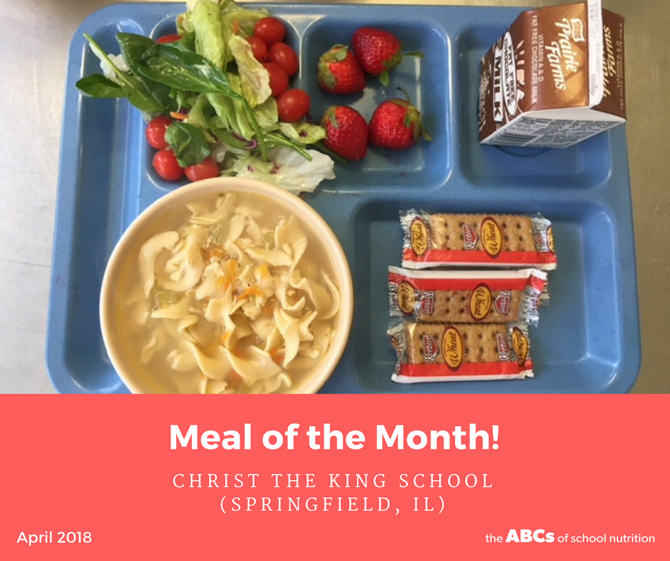 ABCsNutritionIL's tweet photo. Shoutout to Christ the King School (Springfield, IL) AND Sycamore CUSD #427 (Sycamore, IL) for being co-winners of our Meal of the Month contest! YUM! #schoolmealsrock #schoollunch https://t.co/1iLQ0TvAJh
