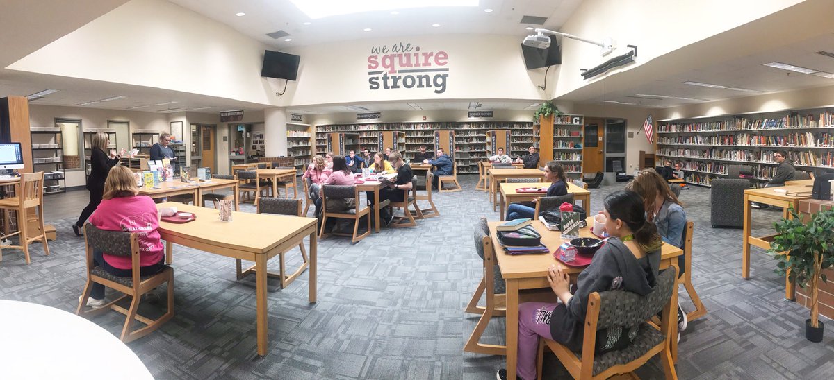 MrsBethanyHall's tweet photo. We are readers.  #librariesmatter #Squirestrong #makerspace #nmpl thank you @libraryacree and Heidi! https://t.co/YVMhRsUIw8