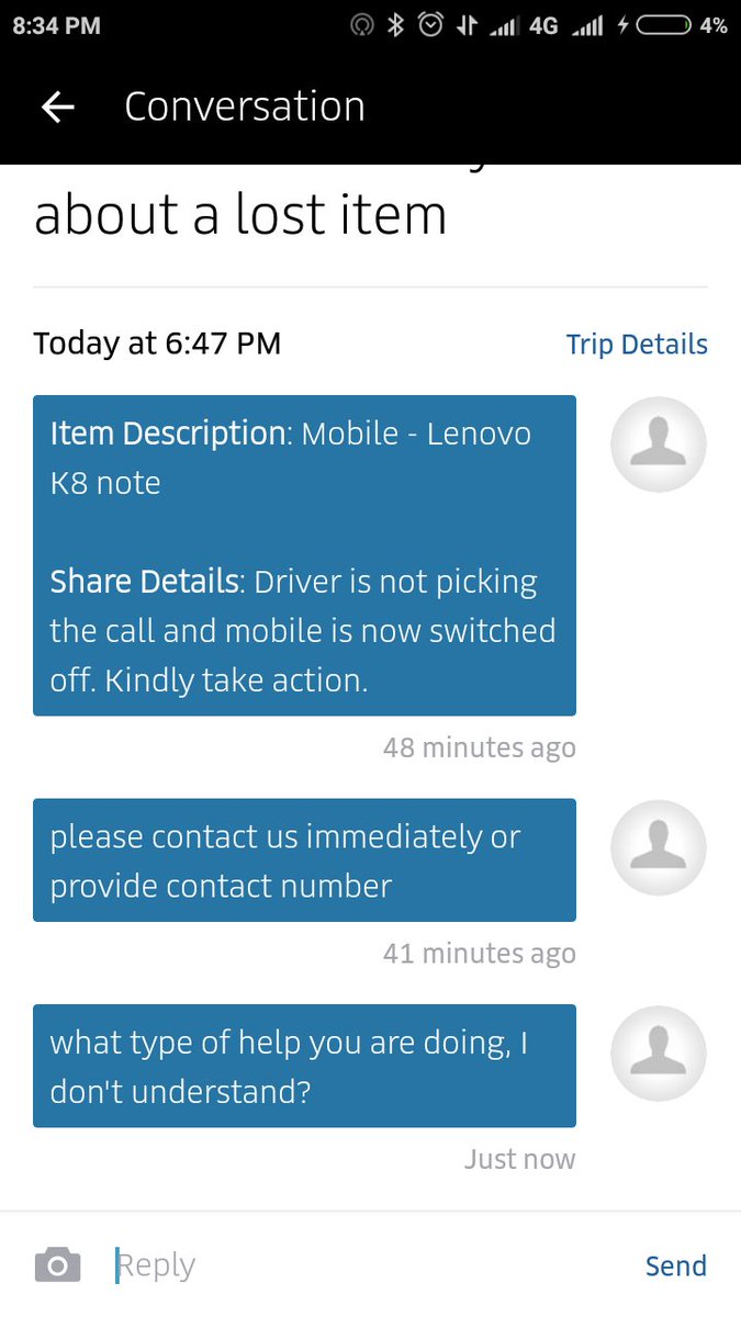 ankithshah89's tweet photo. @Uber_India complained logged since 2 hours, no revert yet. No contact number available. My friend forgot mobile in car and driver has switched off his as well as my friend's mobile. https://t.co/GvnfVN4a0s