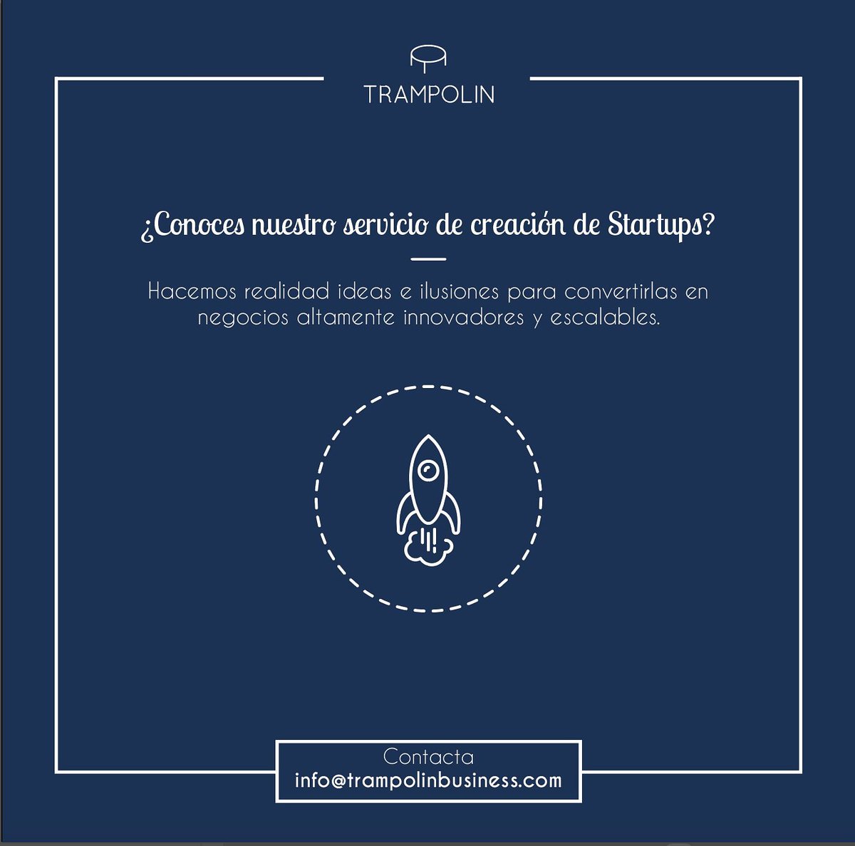 TrampolinBCN's tweet photo. ¿Tienes una idea y no sabes por dónde empezar? Tranquilx, podemos ayudarte a través de nuestro servicio de creación de startups de una manera sencilla y transparente, contacta con nosotros a través del mail info@trampolinbusiness.com y da el salto con #Trampolin

#emprender https://t.co/x36x4GqqB3