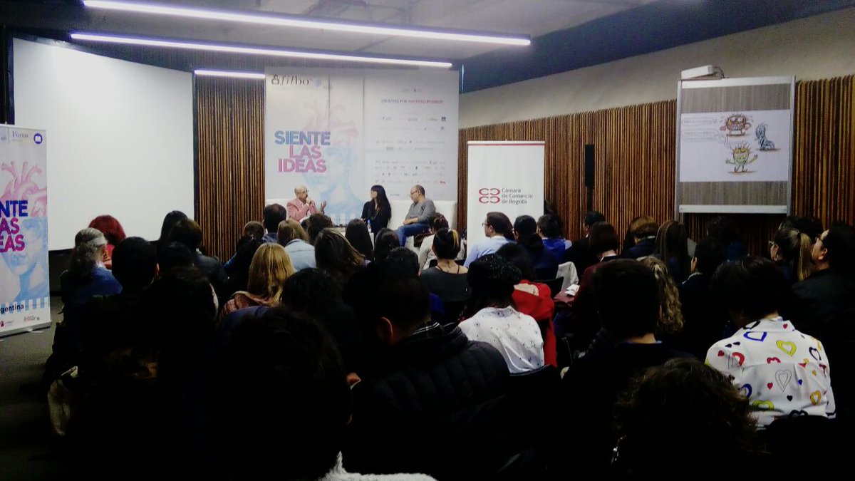 FILBogota's tweet photo. En la Sala #FILBo Ilustración se lleva a cabo el 'Foro del libro. El editor de mesa: aciertos y desaciertos' con Carolina López, Ricardo Silva y Nicolás Morales.

Acompáñenos en la #FILBo2018 hasta el 2 de mayo a #SentirLasIdeas 
Patrocina: @camaracomerbog https://t.co/WMVVGyuLDM