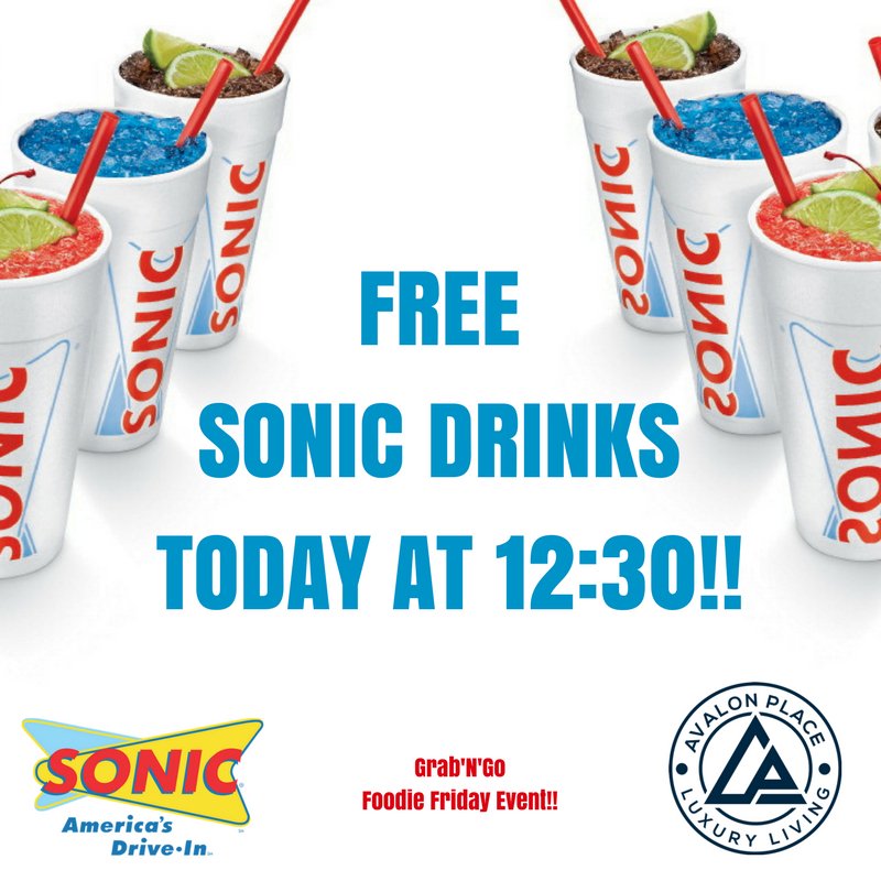AvalonPlace's tweet photo. It's Foodie Friday!!! Drop by the office at 12:30 this afternoon to grab a free slushie! Also, today is #utsafiesta! Be one of the first 50 to stop by the #PSPUTSA table and you could get free dessert waffles on us! https://t.co/bZr2KahNOZ
