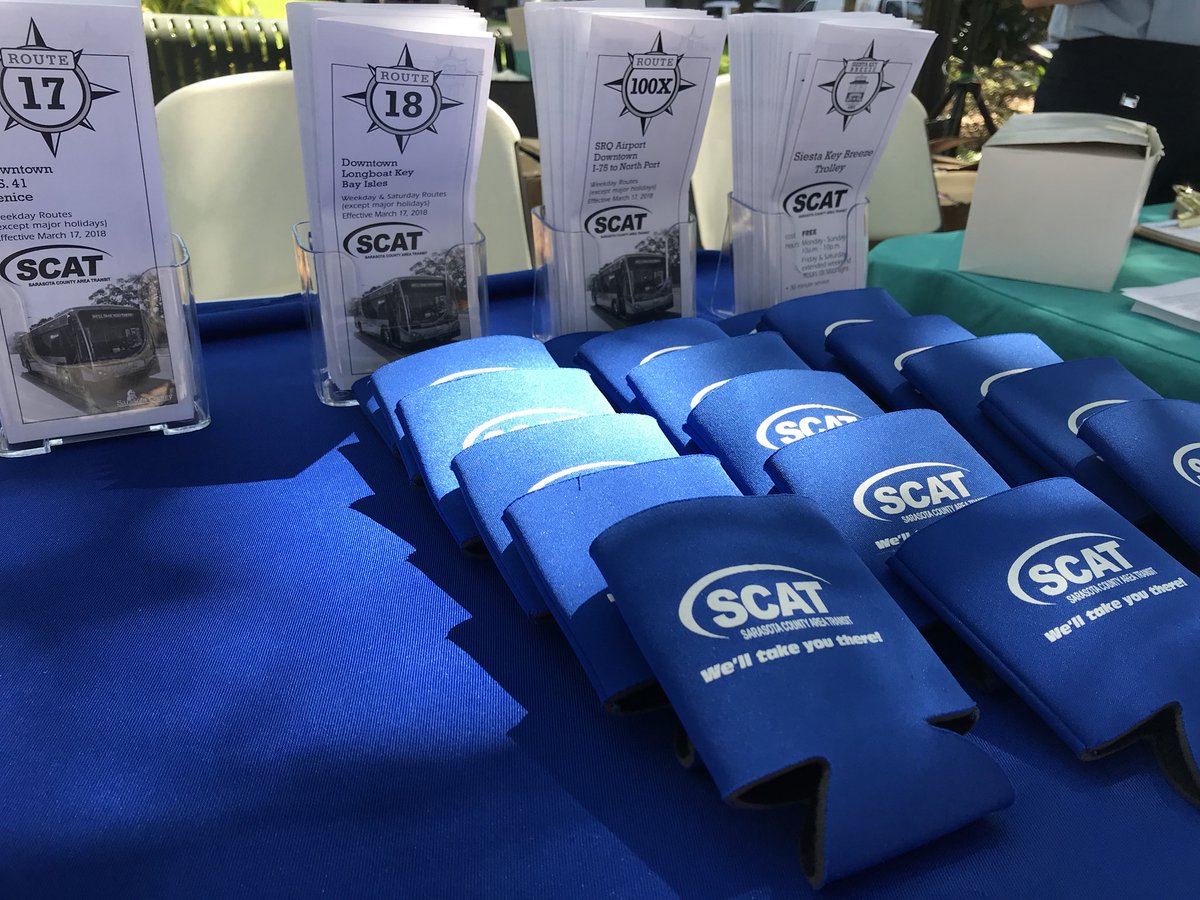 SRQCountyGov's tweet photo. Food trucks! Electric cars! Sustainability! Free stuff! Join us &amp; @CityofSarasota at our #EarthDay #TryTransitDay event at Selby Five Points Park downtown until 1:30 p.m. today! https://t.co/LNnZhrFKn2