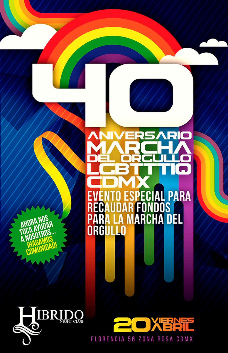 HibridoNightC's tweet photo. HOY.
Evento especial para recaudar fondos por la marcha número 40 del Orgullo LGBTTTIQ.
Ahora nos toca a nosotros ayudar.

Grandes invitados especiales.

Música a cargo de Ivan Orta, Koko y DJ Bola.

Cover $60 toda la noche. /Florencia 56, Zona Rosa/ https://t.co/W70zLUIZMp