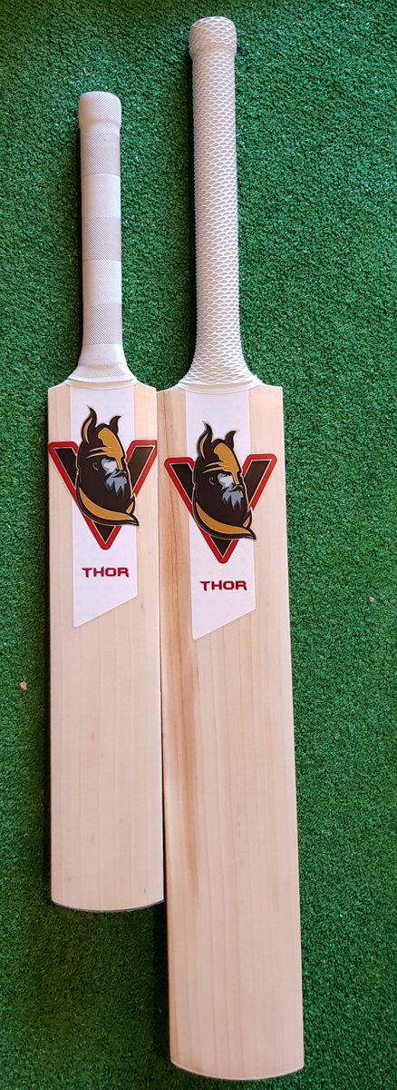 vikingcricketuk's tweet photo. bats going out to the USA, New Zealand and the UK but this one is special made for a little boy who lives locally cant wait to see his face.. Adult Thor and Little Thor both made from the same quality English willow and Made right here in Yorkshire #littlethor https://t.co/L50AL6wiJD