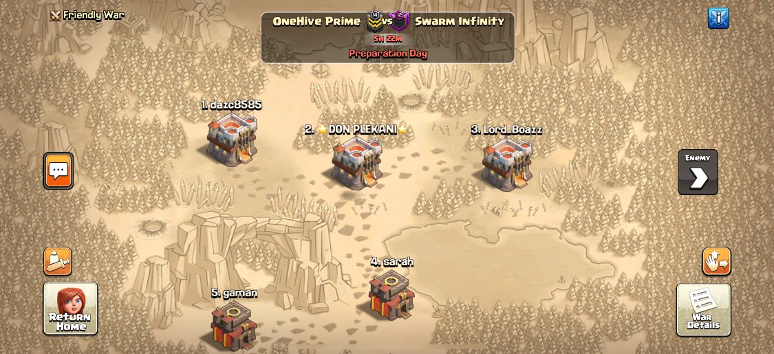 OneHivePrime's tweet image. Week 9 of CWL Rising, GLHF @Swarm_Infinity! 🙌🏼 #ClashofClans #ChampionsWarLeague
