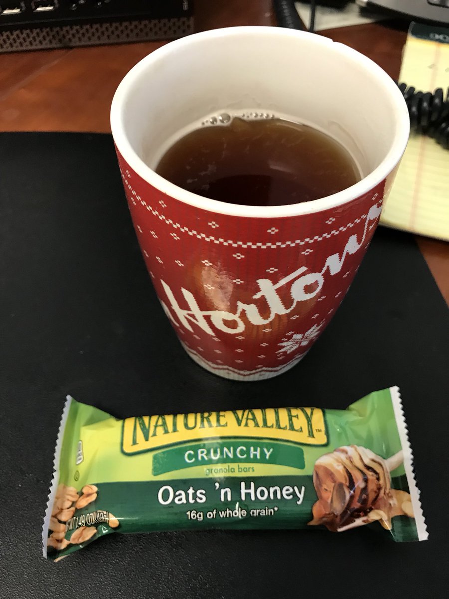 EB_Bob's tweet photo. Tea, and a fuck-ton of crumbs. #DeskBreakfast https://t.co/DWcXPiU9Cm