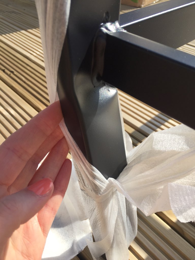 lokp85's tweet photo. @BandQ Just opened a box of new B&amp;Q garden furniture and two of the four piece set is damaged. Guess we’ll be sitting on the grass for our bbq @luke659 😞 https://t.co/trp94qWGgF