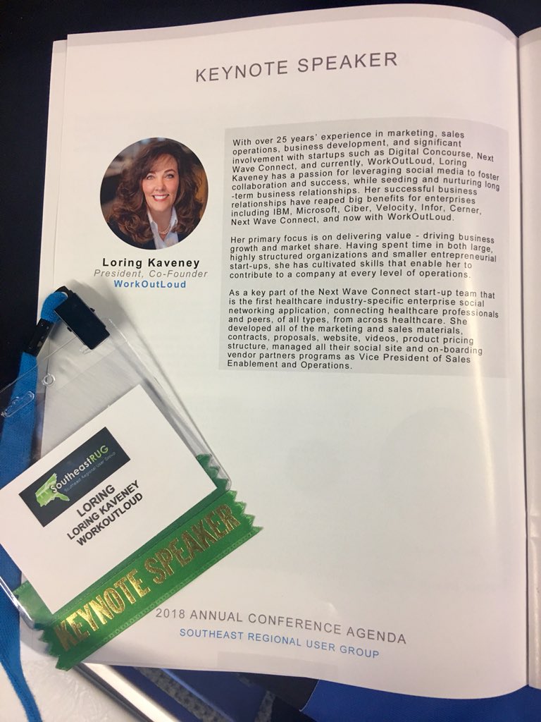 loringkaveney's tweet photo. It’s a rap;) What an awesome Southeast Cerner User Group Conference #SeRUG @WorkOutLoudNow https://t.co/D0NpTi4iXm