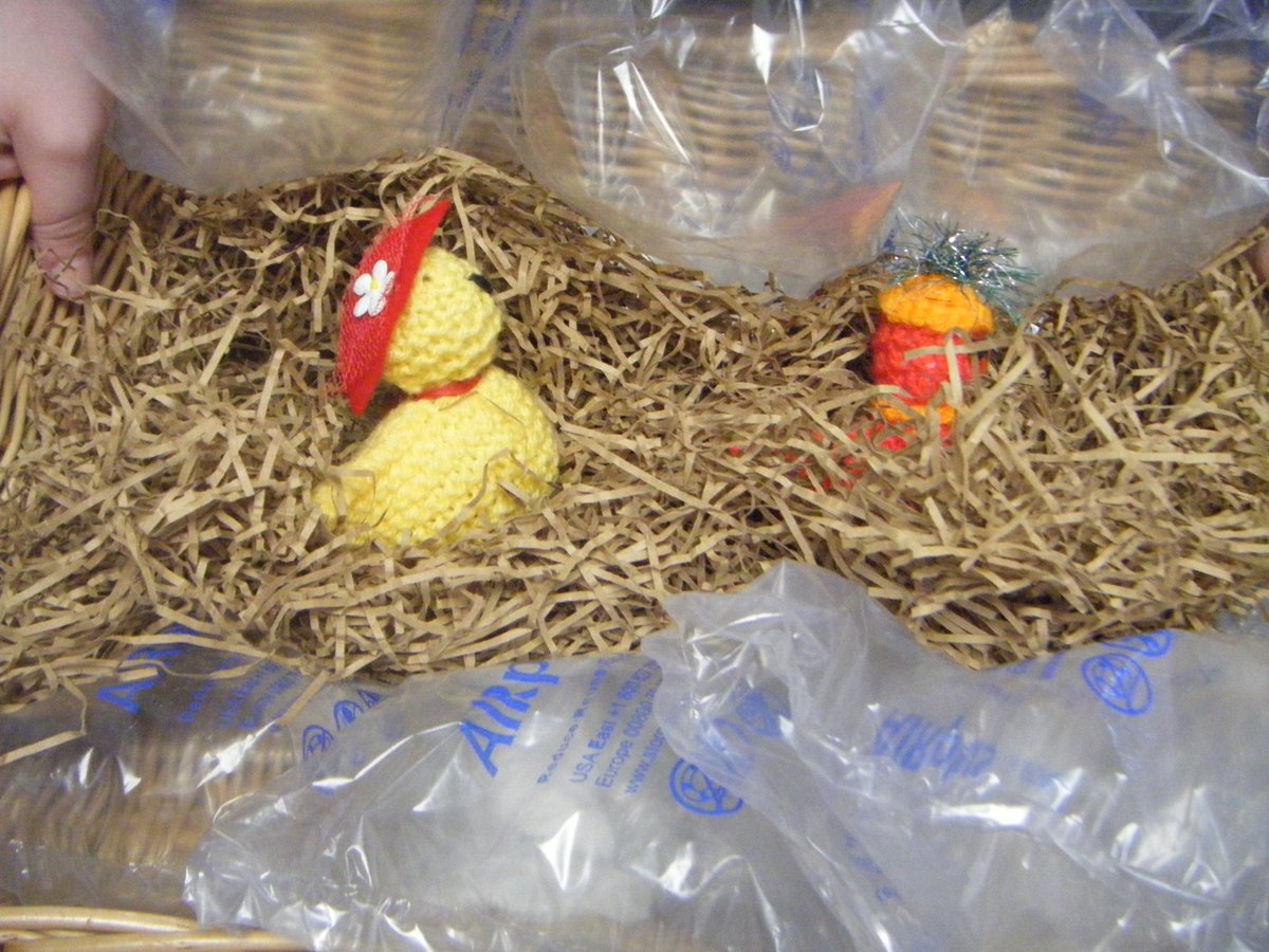 StRobertsHG1's tweet photo. These knitted Easter chicks raised over £50 for Carer's Resource during Lent. Thanks to everyone who bought one. https://t.co/An2hwRysbd